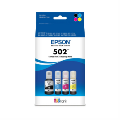 Ensemble combiné d'encre couleur et noire EPSON T502 / ET-2700, ET-2750, ET-3700, ET-3750, ET-4750