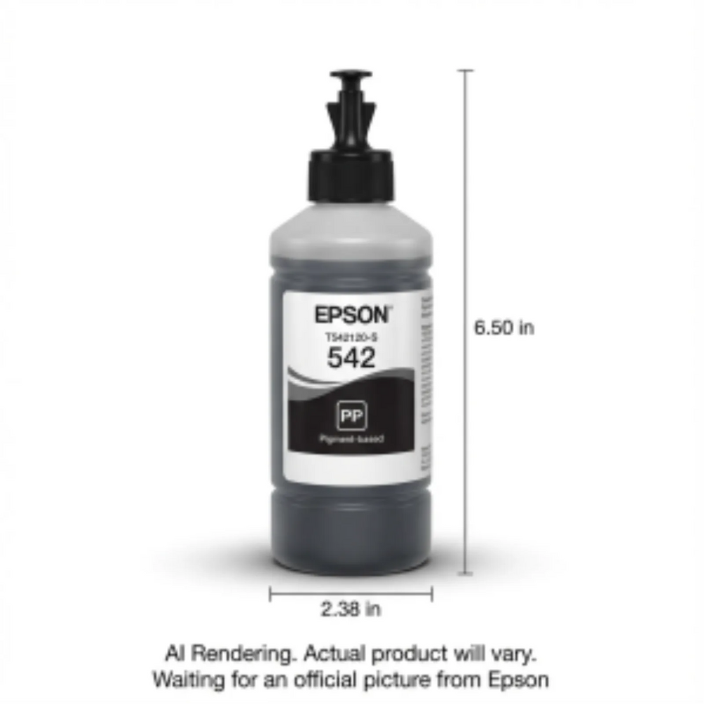 EPSON T542 Pigment Black Ink Bottle with Sensormatic / EcoTank Pro ET-5800 ET-5850 ET-5880 ET-16600 ET-16650