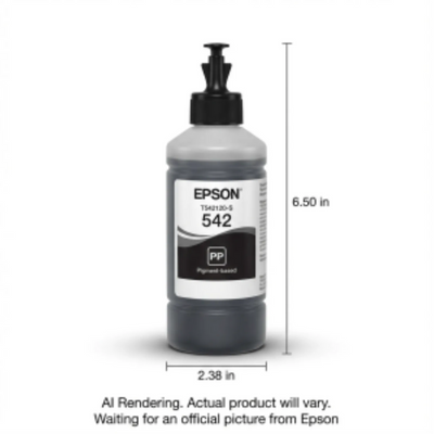 EPSON T542 Pigment Black Ink Bottle with Sensormatic / EcoTank Pro ET-5800 ET-5850 ET-5880 ET-16600 ET-16650