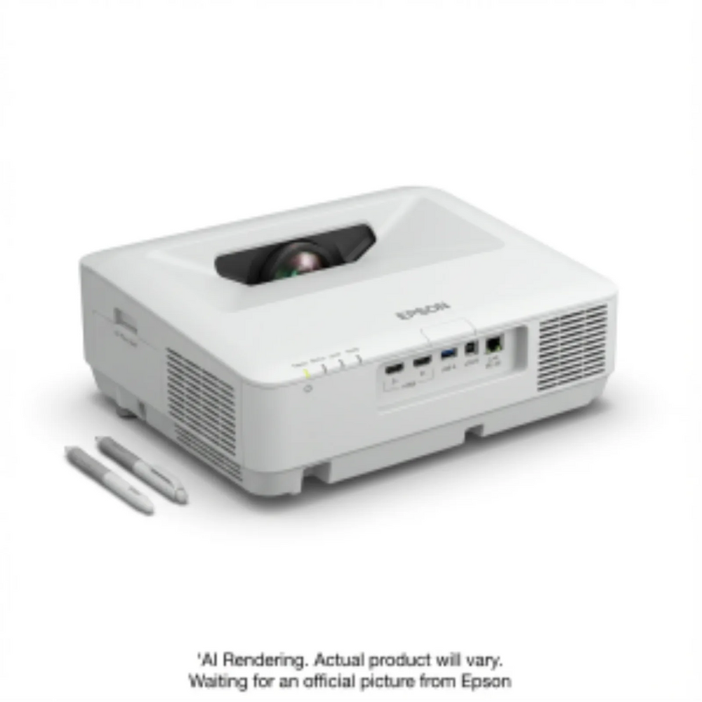 EPSON BrightLink 770Fi Interactive Ultra Short-throw Laser Projector, Wifi Miracast, 4100 Lumens, 1080p, White