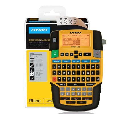 DYMO Rhino 4200 Industrial Label Maker, Time-Saving Hot Keys (2175088)