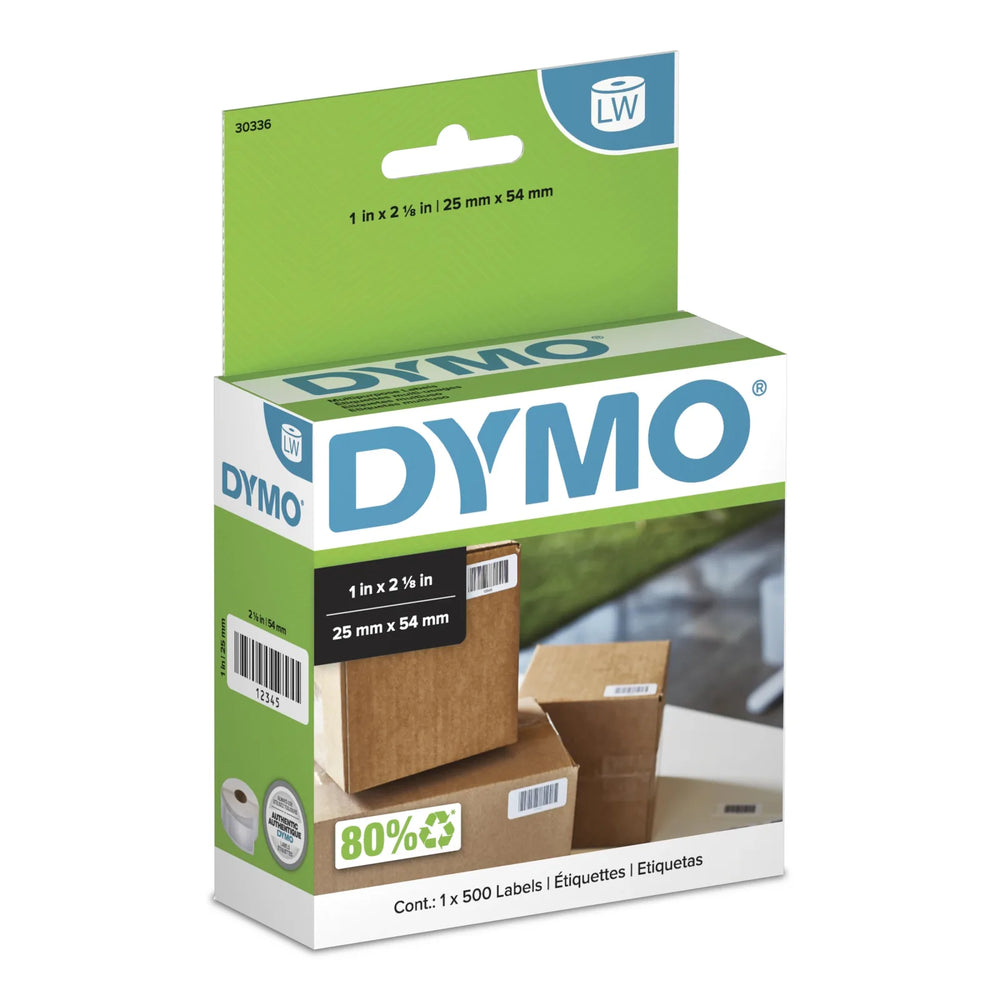 DYMO Authentic LW Multi-Purpose Labels, DYMO Labels for LabelWriter Printers, Great for Barcodes, 1" x 2-1/8", 1 Roll of