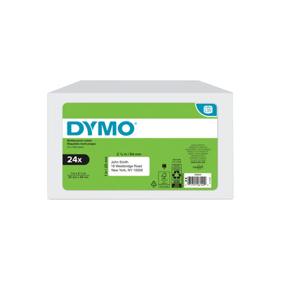 DYMO Authentic LW Multi-Purpose Labels, White, 1" x 2-1/8", 24 Rolls of 500 (12000 Total) (2050830)