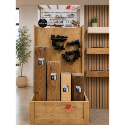 Présentoir sur pied Entrepot La Grange - Assortiment d'étagères (Display-SHEL2)