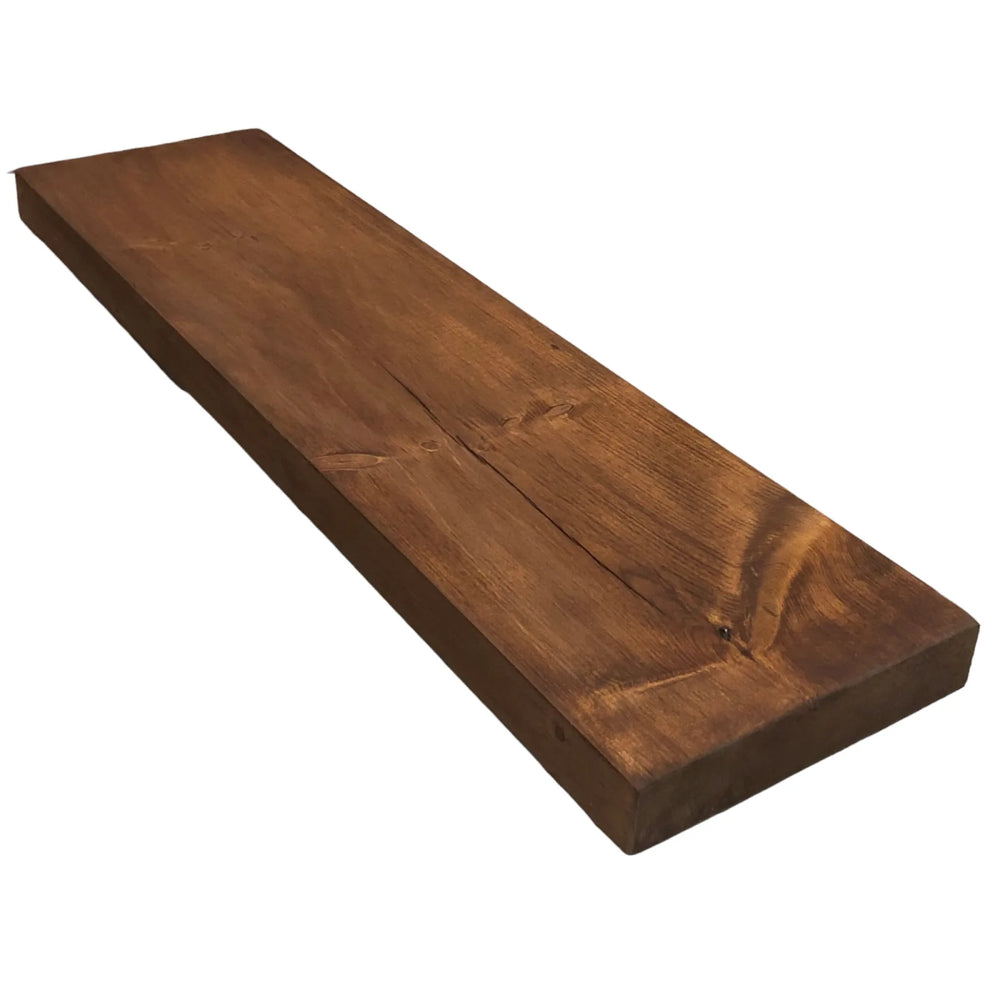 Solid Wood Shelf 36"L x 10"D x 1" T Whiskey Brown