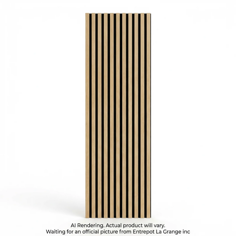 VERTICAL SLATTED WALL-Accoustic features White Oak 15.5 SQ.FT