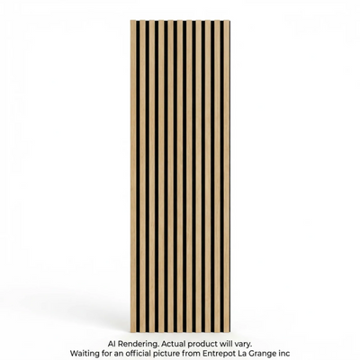 VERTICAL SLATTED WALL-Accoustic features White Oak 15.5 SQ.FT