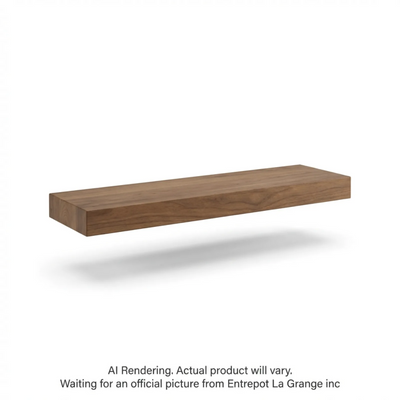 Étagère en bois massif Entrepot La Grange 36"L x 8"P x 2"É Noyer Moyen (SHWO3682NYM)