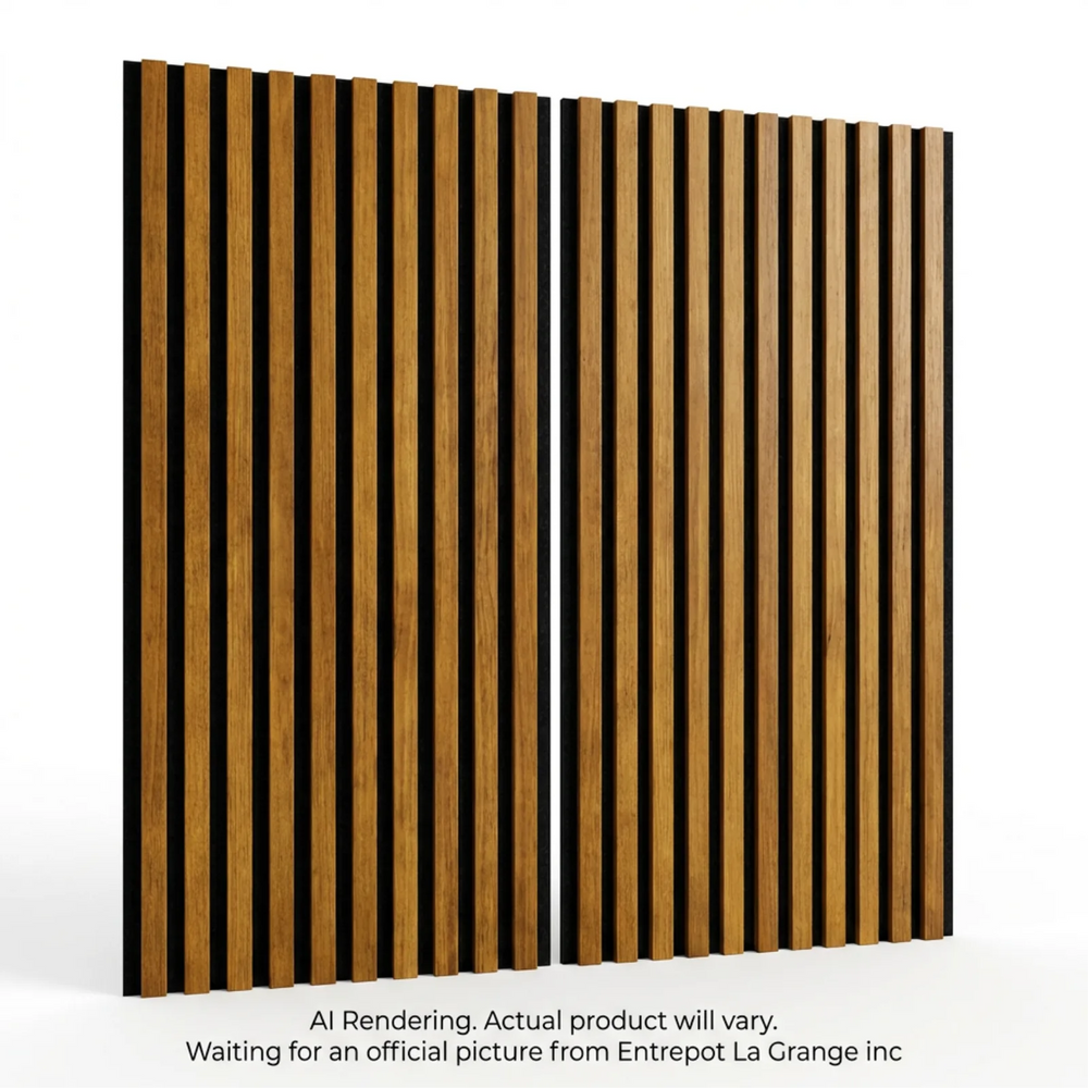VERTICAL SLATTED WALL-Whiskey-Accoustic features 15.5 SQ.FT