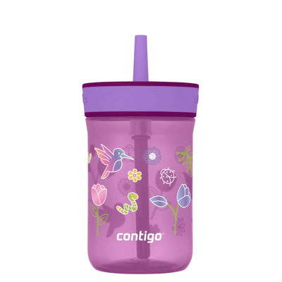 Contigo 14 oz Straw Leighton Grape Tulips Plastic (2190905)
