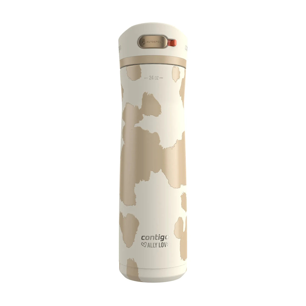 Contigo x Ally Love Ashland Chill 2.0 Stainless Steel Water Bottle with AUTOSPOUT Lid, 24 oz (709 mL), Oatmilk