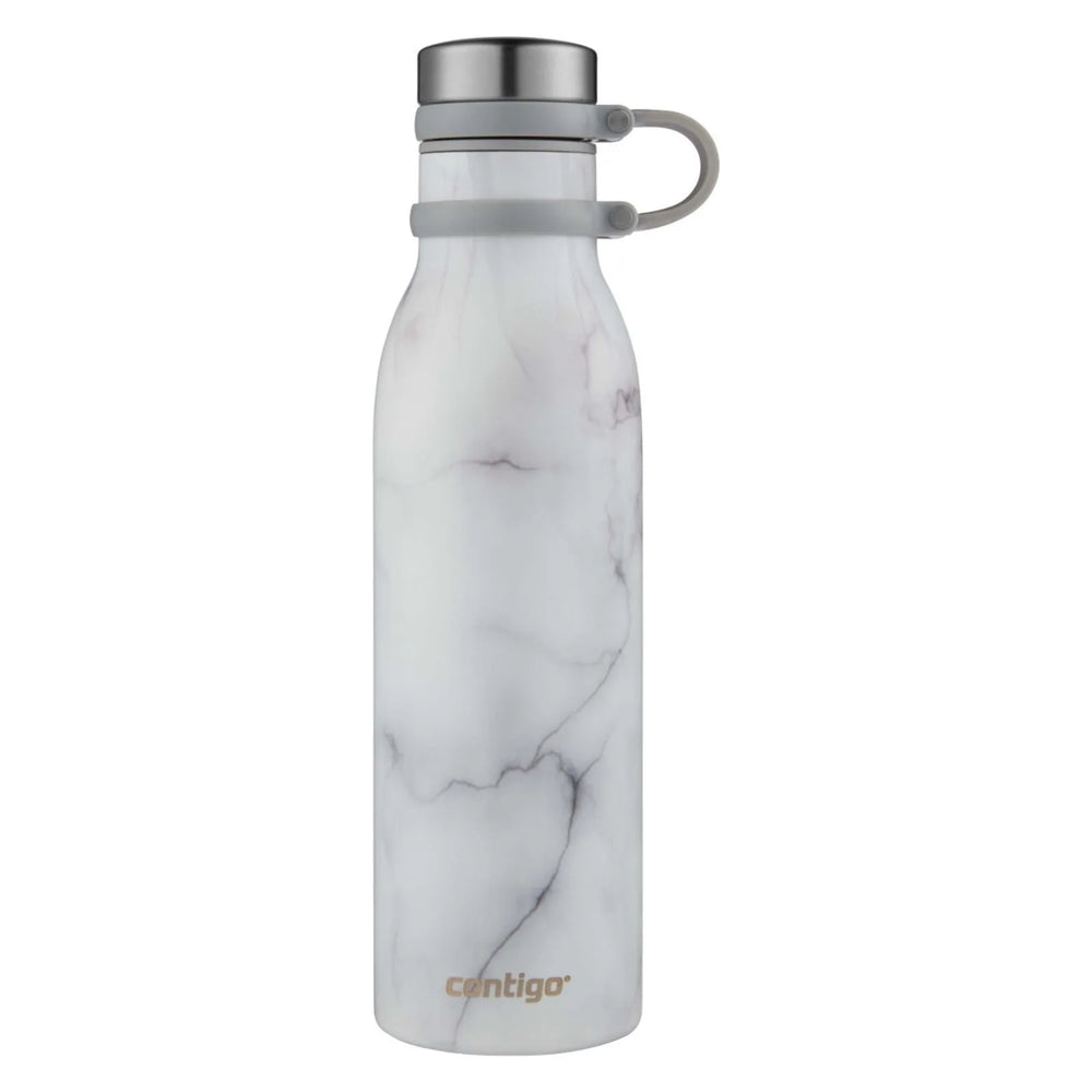 Contigo Couture Matterhorn Stainless Steel Water Bottle, White Marble, 20 oz (591 mL)