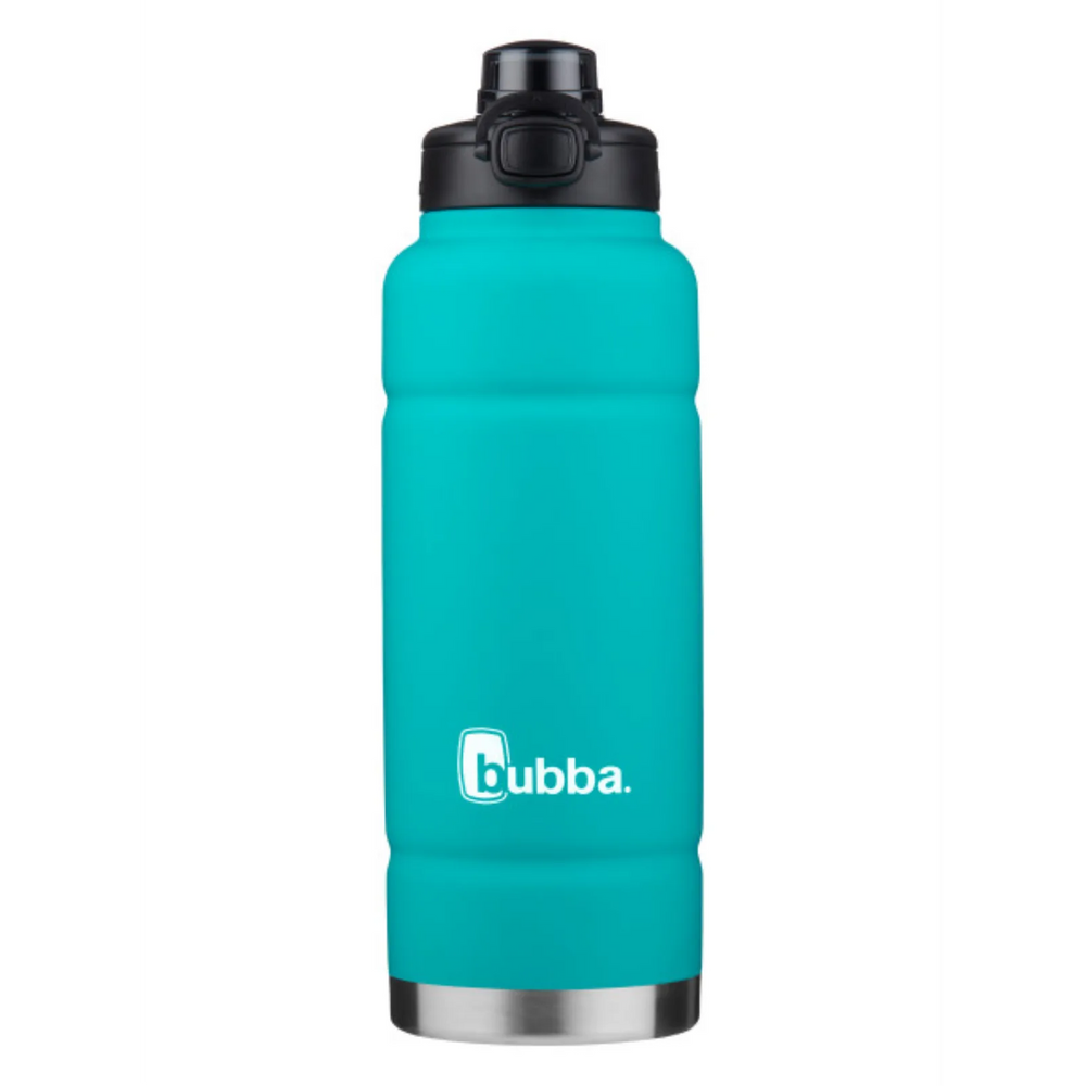 bubba Trailblazer Stainless Steel Water Bottle, 40 oz (1.18 L), Vacuum-Insulated, Push Button Lid, Scuba