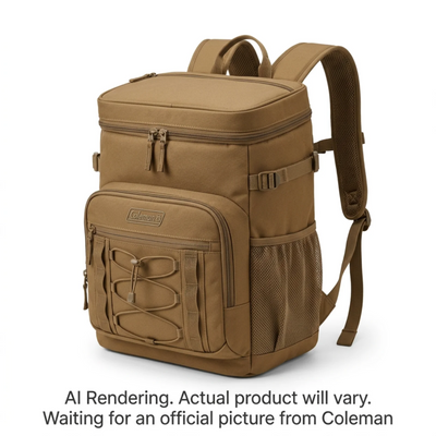 Coleman Classic Duo Soft Cooler Backpack - Coyote Brown (33 Can Capacity) (2279771)