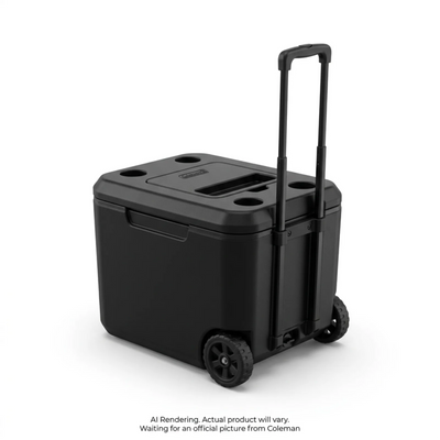 Coleman Classic Hatch Lid 60 QT Wheeled Cooler - Black (2265509)