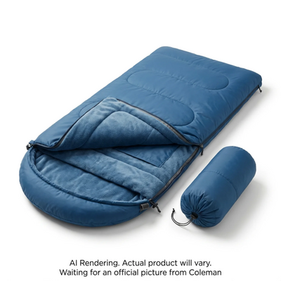 Coleman Flatlands DBL FL 30F Sleeping Bag - Blue (2176686)
