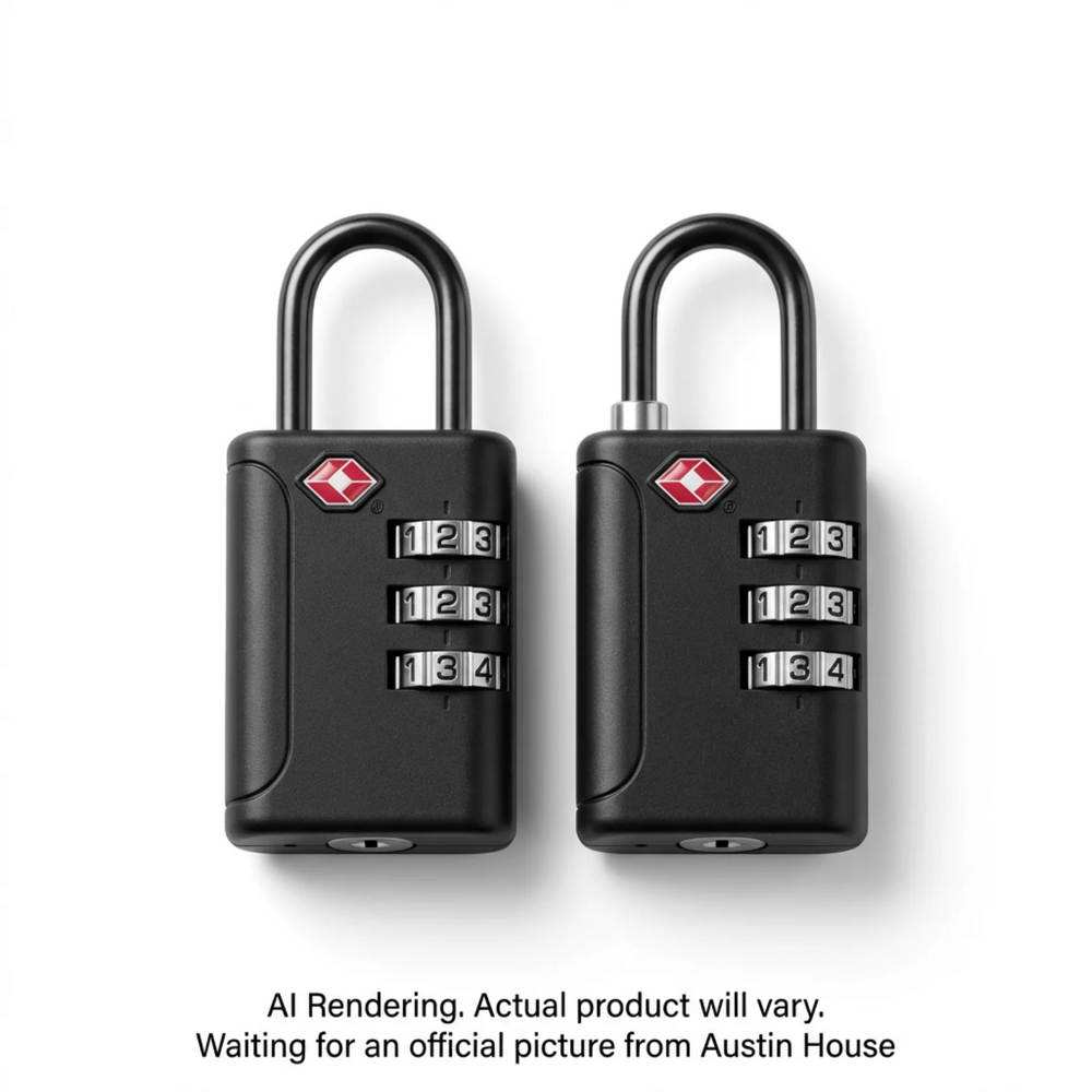 2Pak Tsa 3-Dial Combo Lock Blk