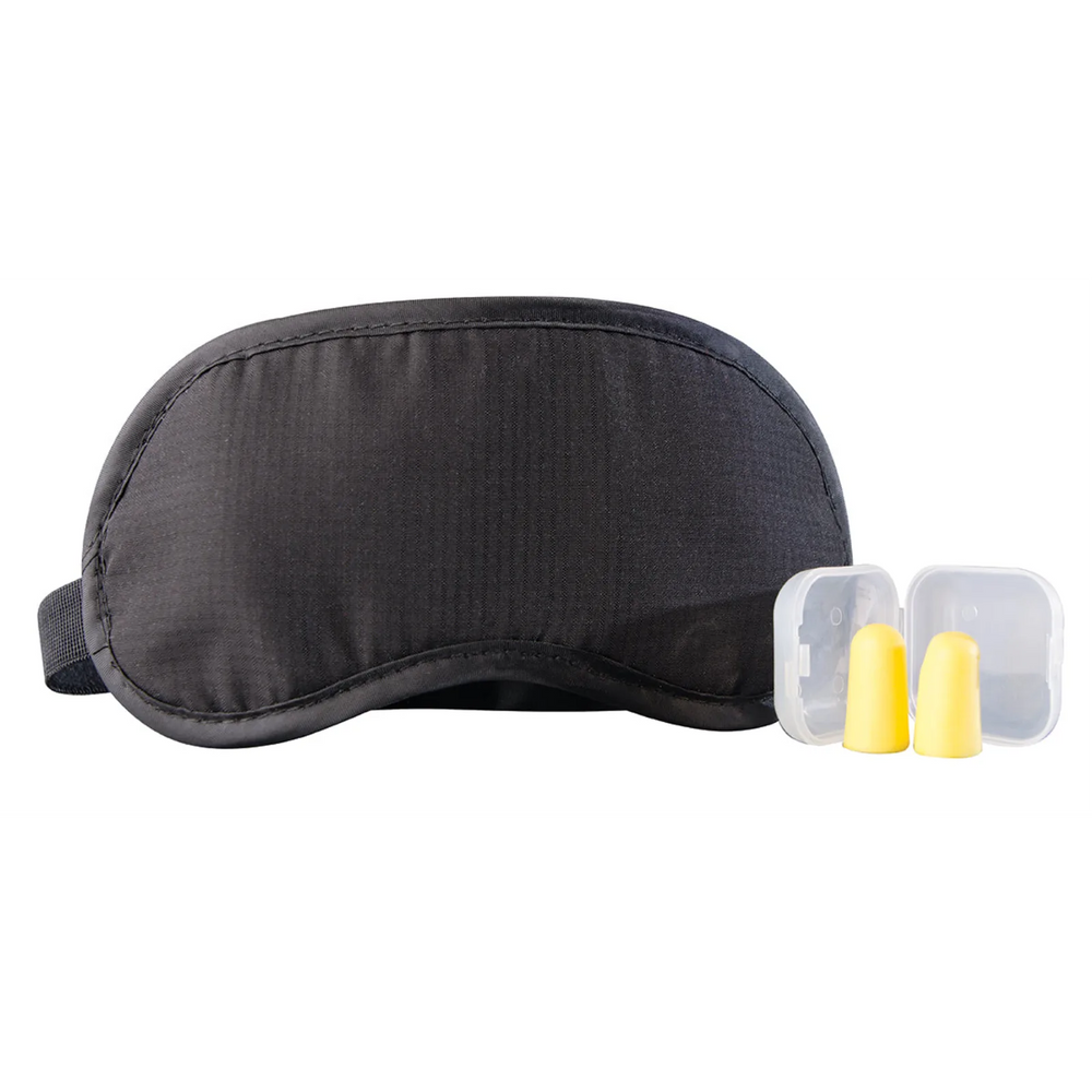 Eye Mask & Ear Plugs Set Black