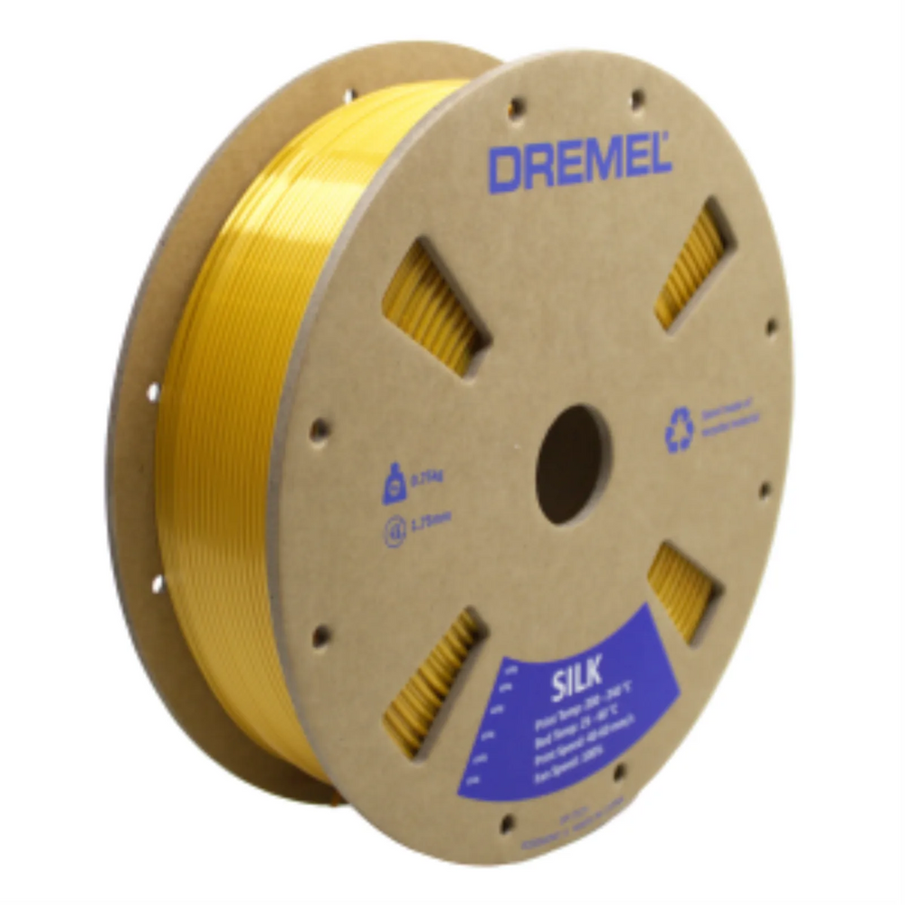 3D Silk PLA Filament Spool, 1.75mm Diameter, Gold 0.75kg