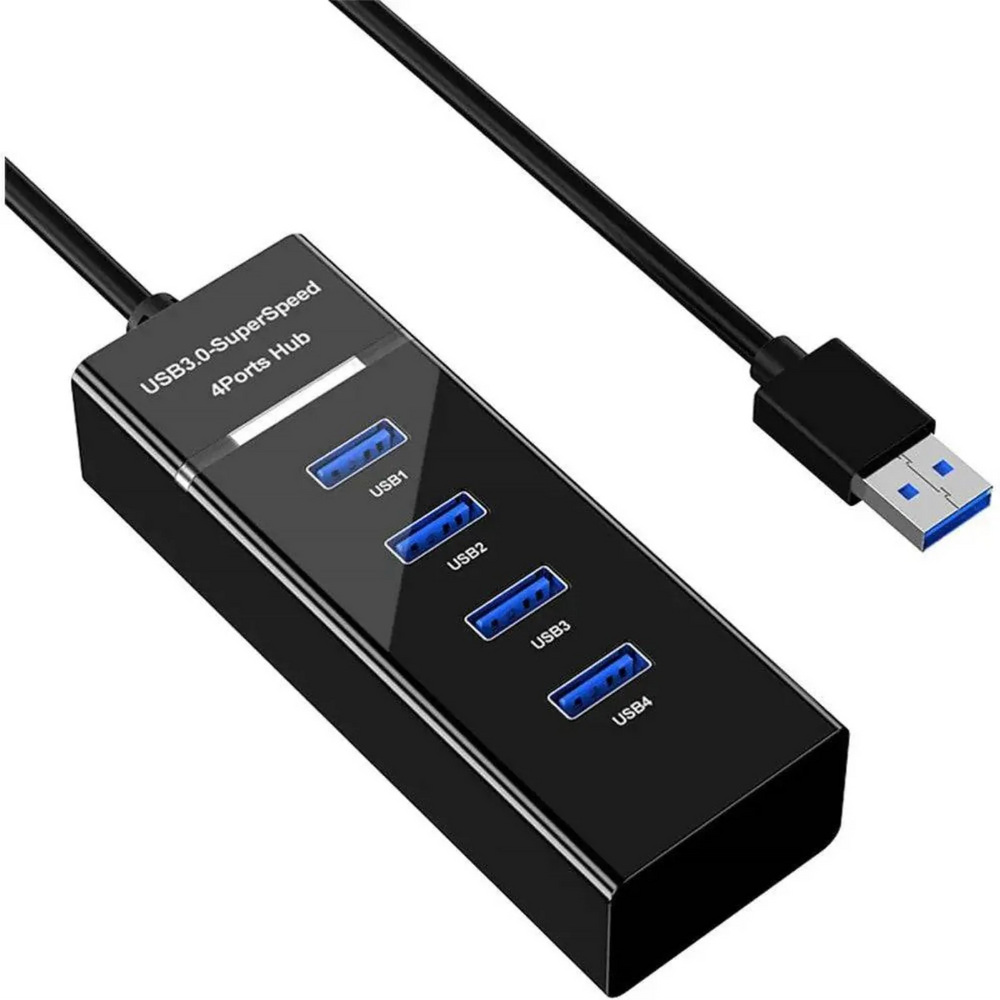 Mlink - USB 3.0 4-Port Hub, Black
