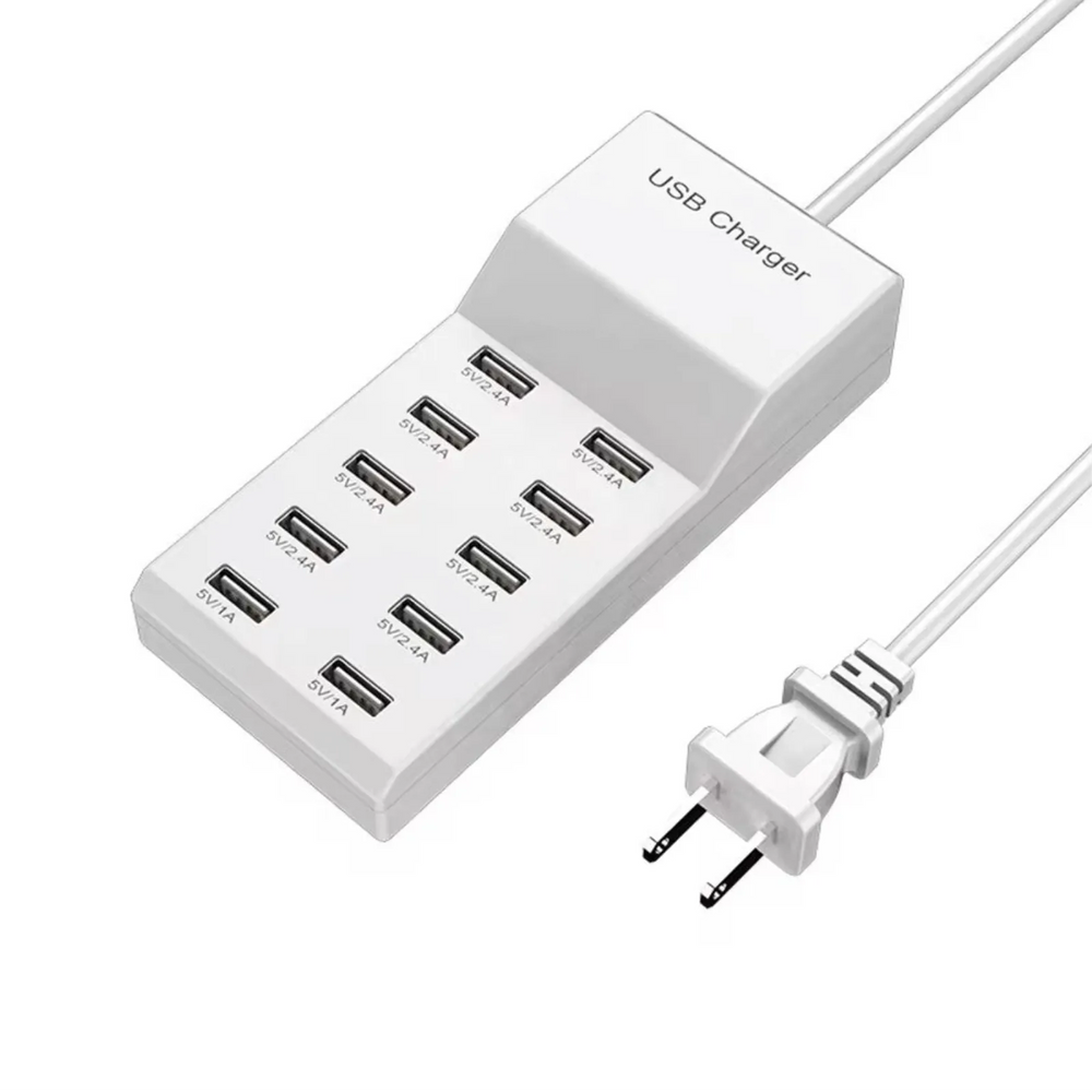 Mlink - Smart USB Charger 50W, 10 Ports, 5V 2.4A/1A