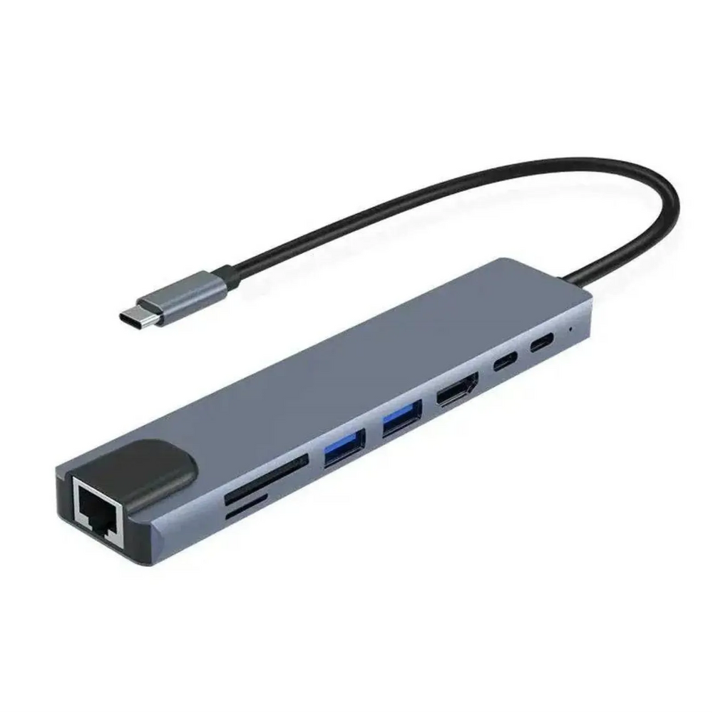 Mlink - USB-C 8-in-1 Aluminum Hub