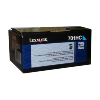 Lexmark CS310, CS/CX410, 510 Cartouche de toner cyan Programme de retour 3K N° de pièce : 70C1HC0