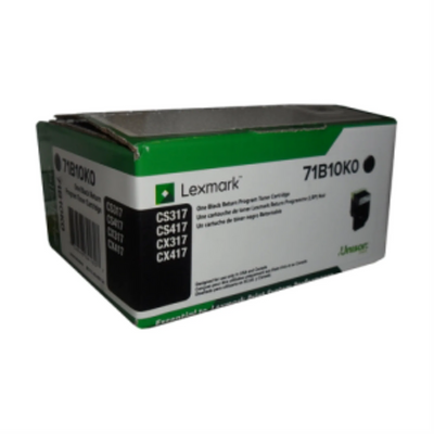Lexmark CS/CX317, 417, 517 Cartouche de toner noir programme de retour 3K No de pièce : 71B10K0