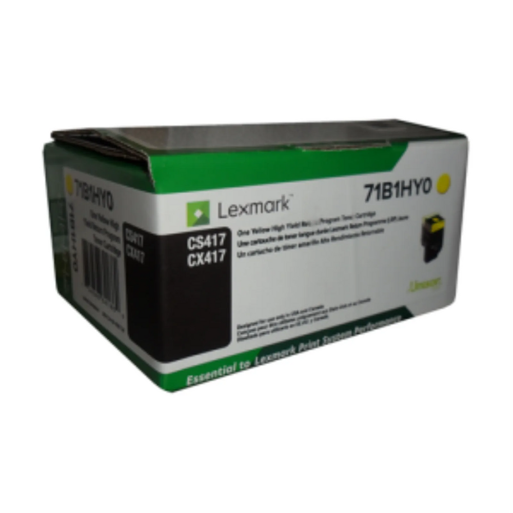 Lexmark CS/CX417, 517 Yellow Return Programme 3.5K Toner Cartridge Part no.: 71B1HY0