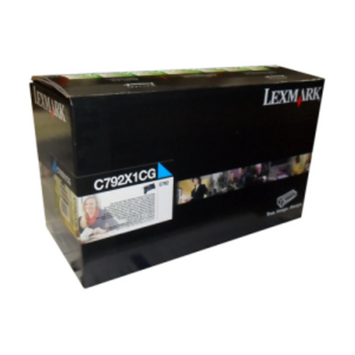 Cartouche d'impression cyan Lexmark C/X792 programme de retour 20K