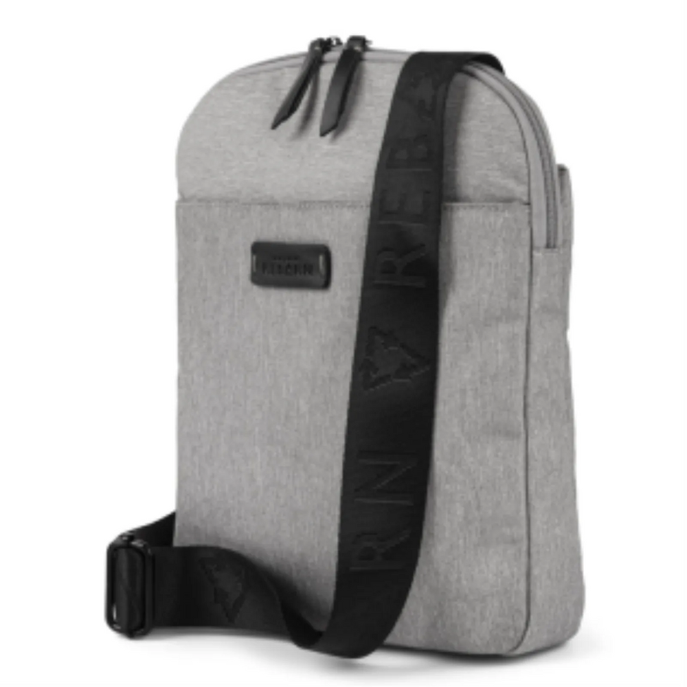 Bugatti Reborn Slim CBY2235BU Crossbody Bag – Sustainable 100% Recycled RPET Grey
