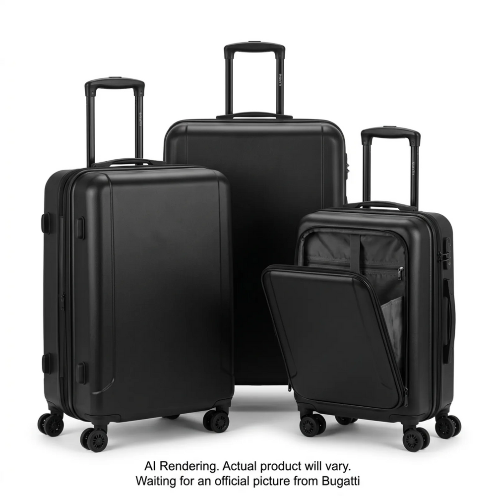 Swiss Mobility LAX 3-Piece ABS Luggage Set - Black