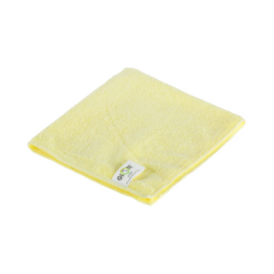Globe 16" x 16" Yellow Microfiber Cloth 240GSM (Pack of 10) (3130Y)