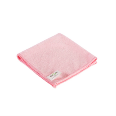 Ensemble de 10 linges en microfibre Globe 14" x 14" rose (3131P)