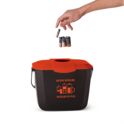 Globe Battery Collection Bin 2 Gallon (9309)