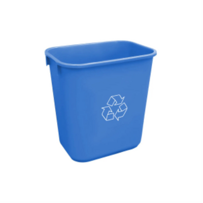 Globe Soft Wastebasket 26L Blue Recycling (9756BLU)