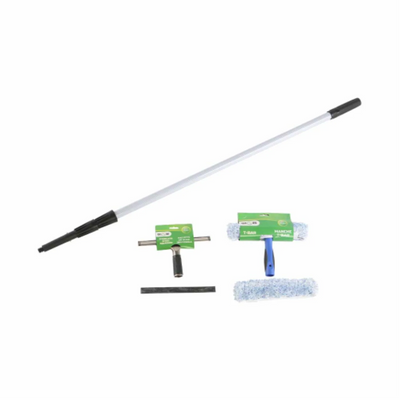 Ensemble d'entretien pour vitres Globe 14" avec raclette en acier inoxydable et barre en T (4467)