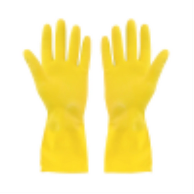 Globe Rubber Gloves Flocklined Yellow X-Large Extended Cuff (12 pairs) (7772)