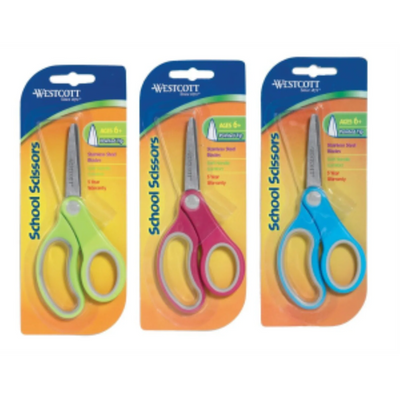 5" Kids Soft Handle Pointed Scissors - Red / 
Ciseaux à bouts pointus et à poignée douce 5 po pour enfants - rouge