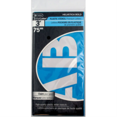Westcott Brand Helvetica Bold Stencil 3" - Caps (15832)