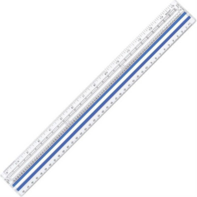 38cm/15" Magnifying Ruler – 1/16", 1/8" / 
Règle grossissante de 38 cm/15 po - 1/16 po, 1/8 po