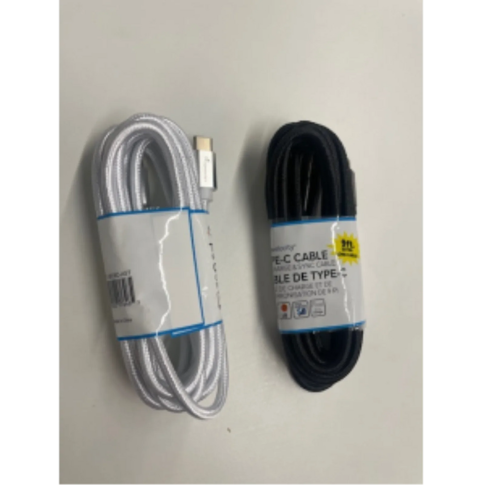 TRAVELOCITY 9 Foot Braided Type-C Cable