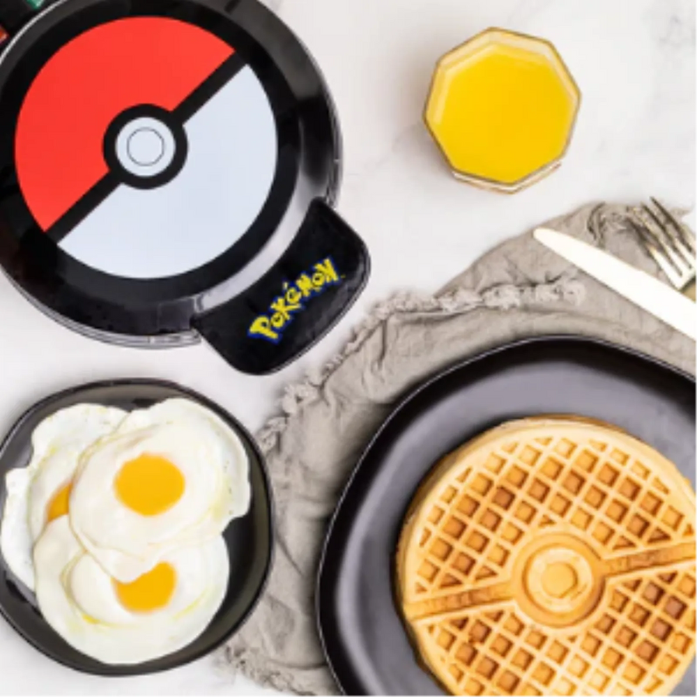 Pokémon Poké Ball Waffle Maker – Non-Stick Electric Waffle Iron – Gotta Catch ‘Em All Breakfast