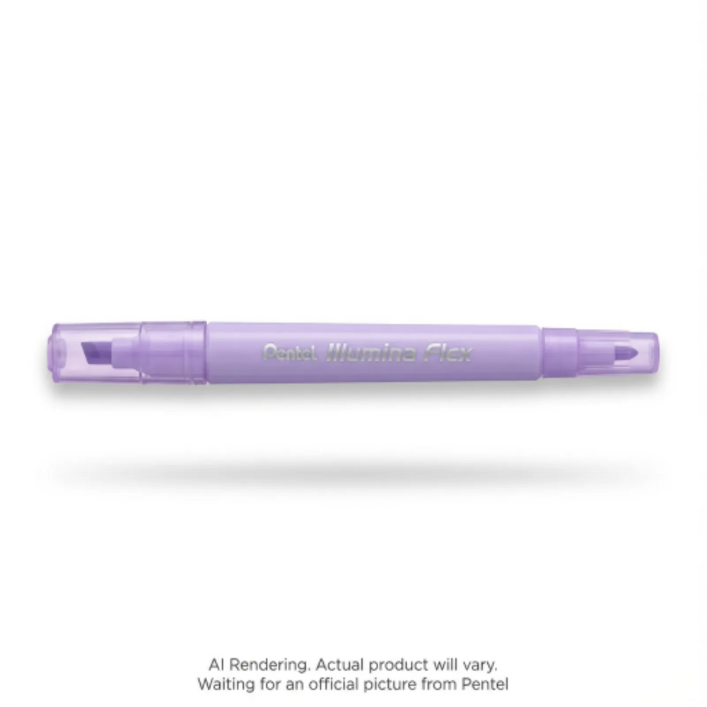 Illumina Flex Liquid Highlighter, Dual Tip - Chisel and Bullet, Pastel Violet