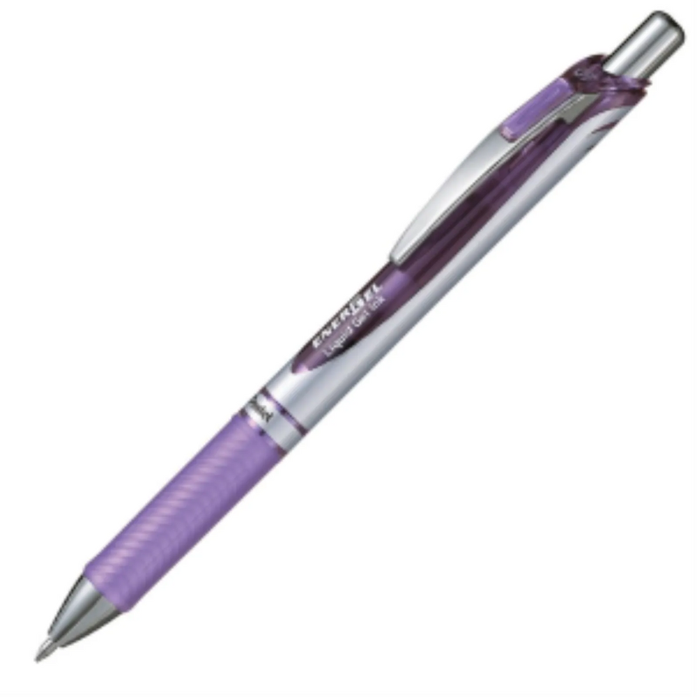 EnerGel Retractable Gel Roller, (0.7mm) Metal Tip, Lilac Ink