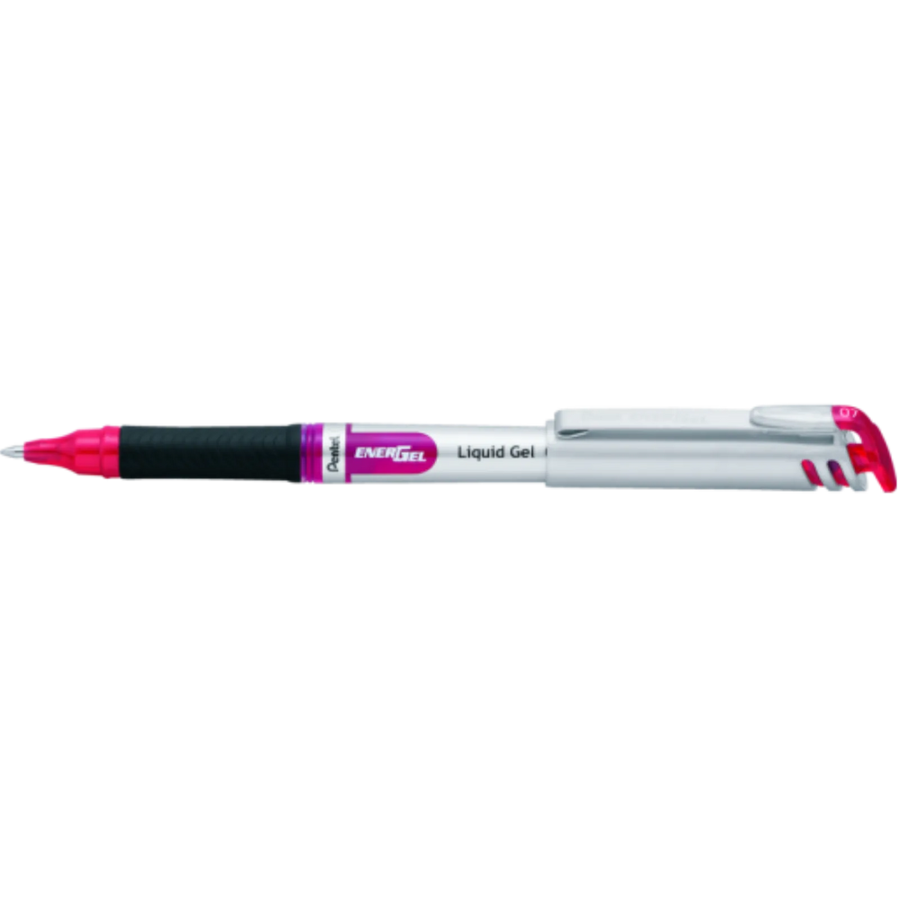 EnerGel Liquid Gel Pen, (0.7mm) Metal Tip, Capped, Red Ink