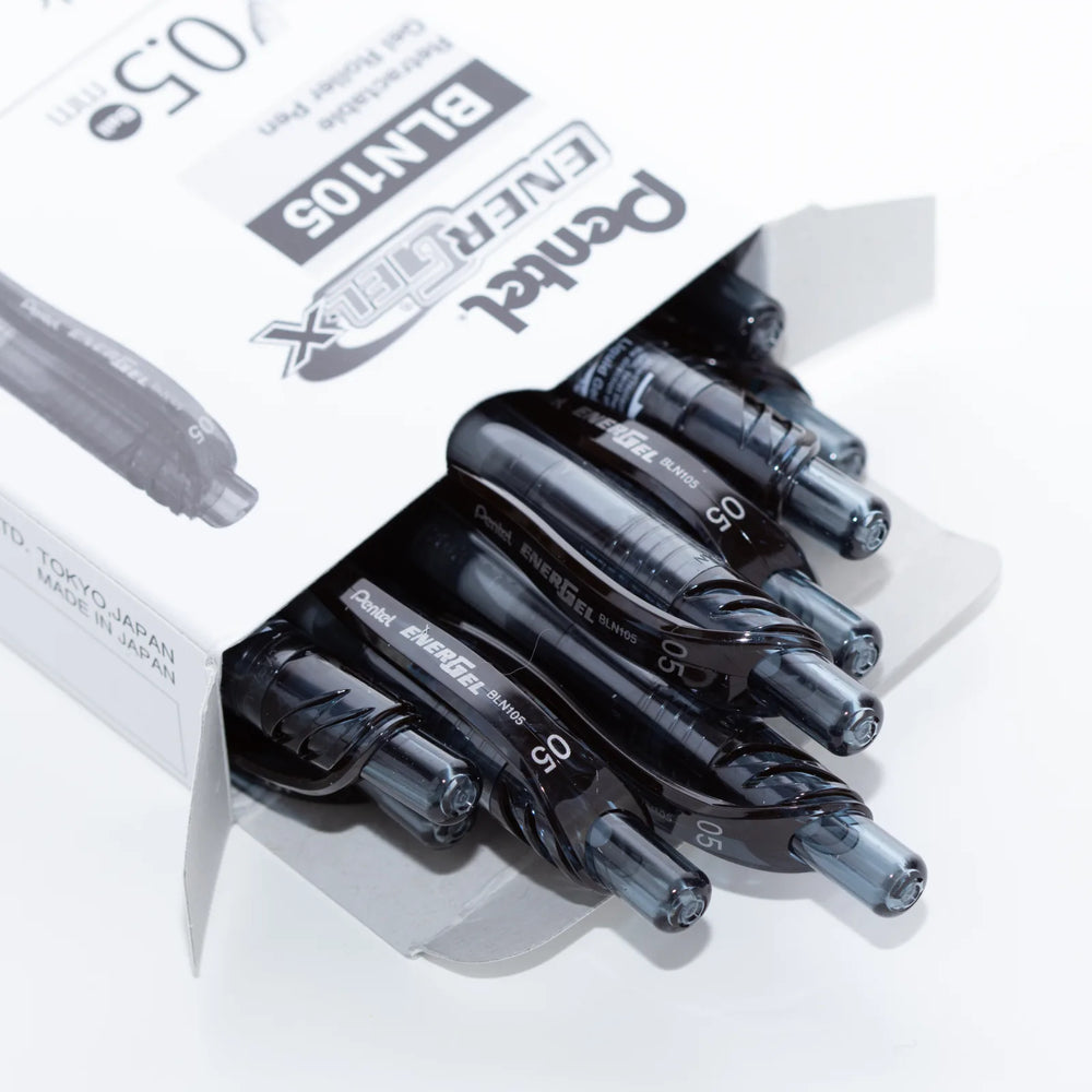 EnerGel-X Retractable Gel Roller, (0.5mm) Needle Tip, Black Ink