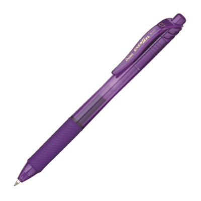 EnerGel-X Retractable Gel Roller, (0.7mm) Metal Tip, Violet Ink