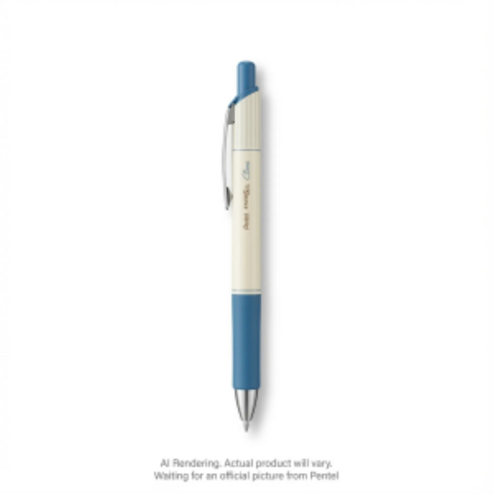 EnerGel Clena Retractable Liquid Gel Pen, (0.5mm) Needle Tip, Blue Accent, Blue Ink
