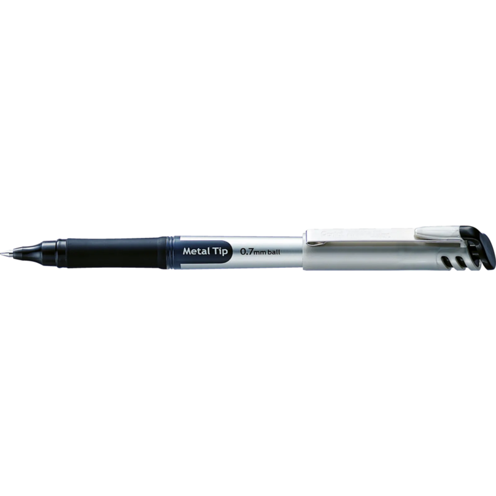EnerGel Liquid Gel Pen, (0.7mm) Metal Tip, Capped, Black Ink
